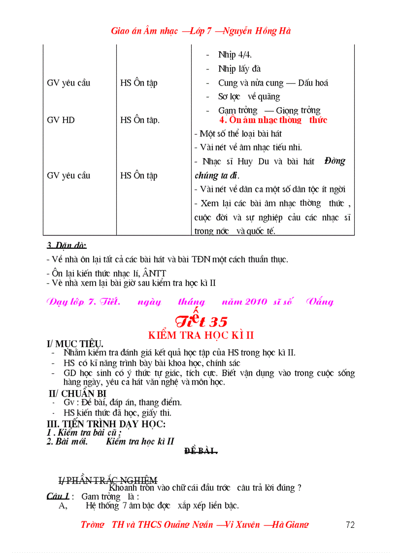 image for page Ga am nhac lop 7 hoc ky ii moi