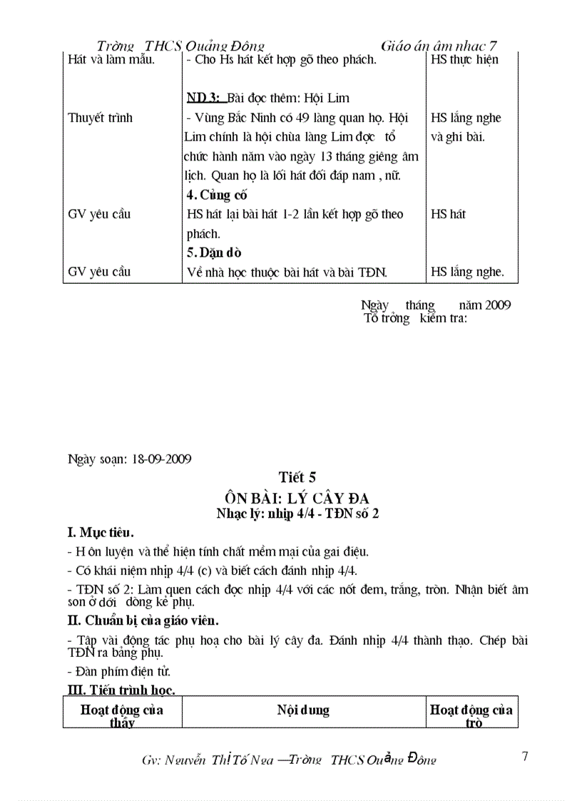 image for page Giao an Am nhac 7 Ca nam 1