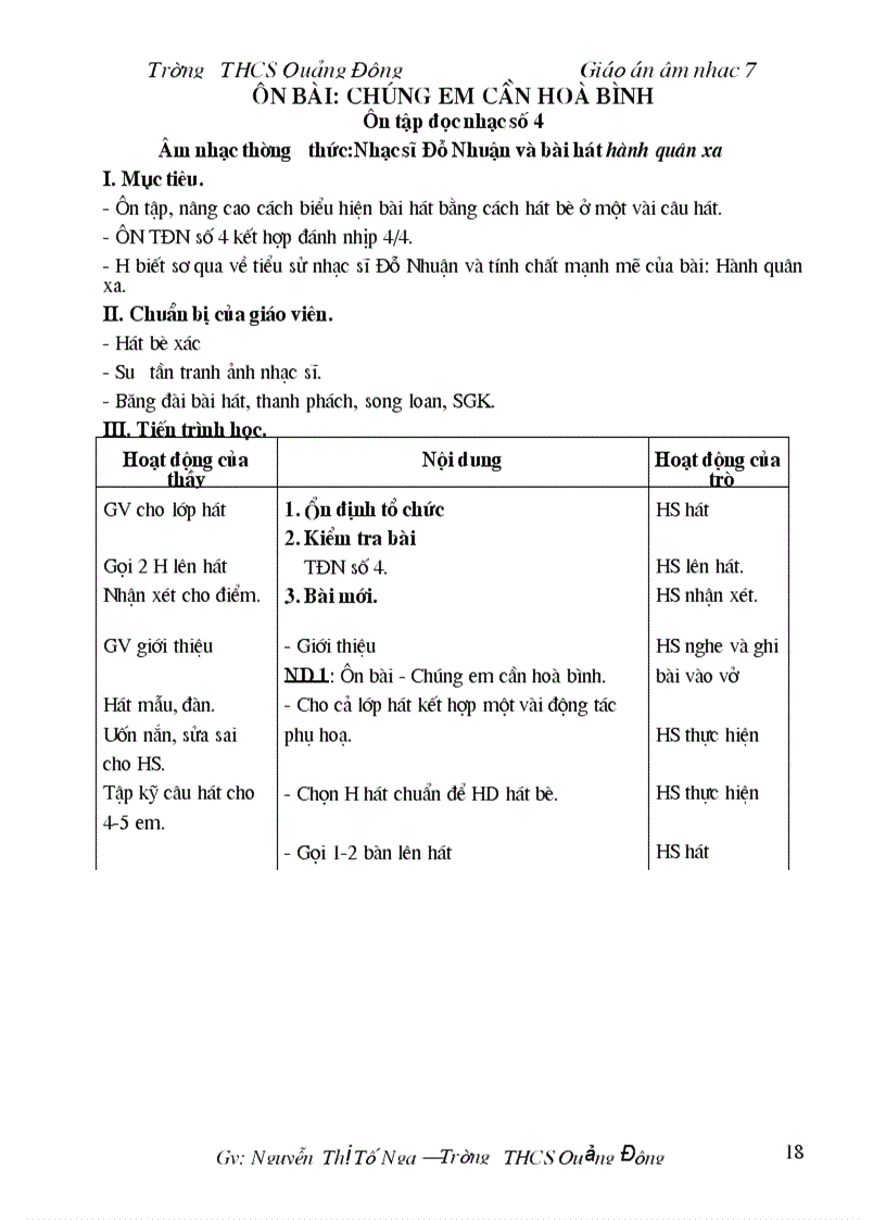 image for page Giao an Am nhac 7 Ca nam 1