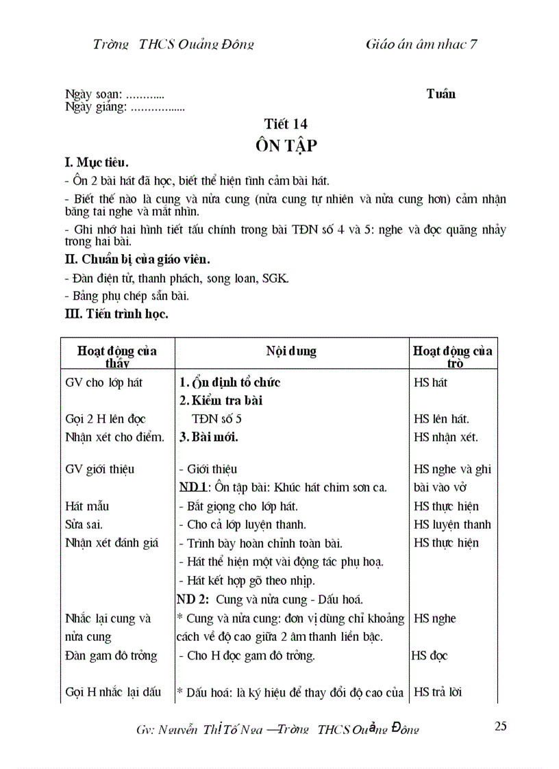 image for page Giao an Am nhac 7 Ca nam 1