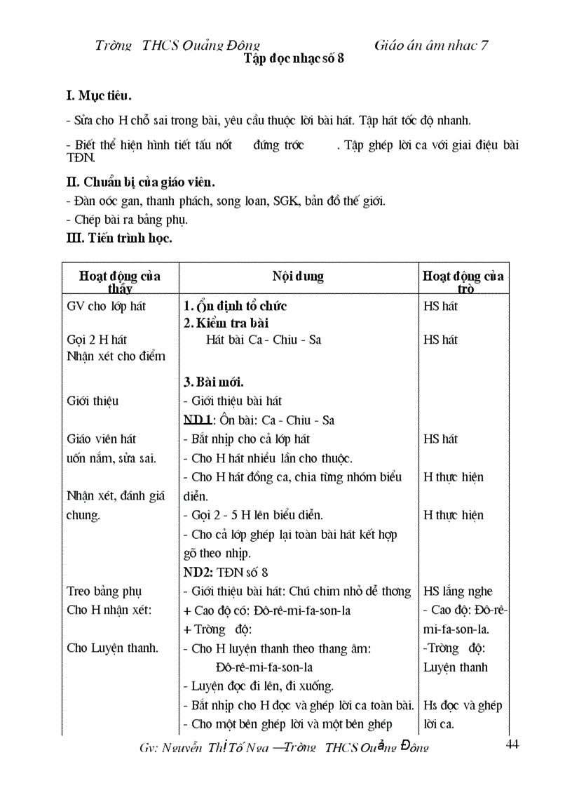 image for page Giao an Am nhac 7 Ca nam 1