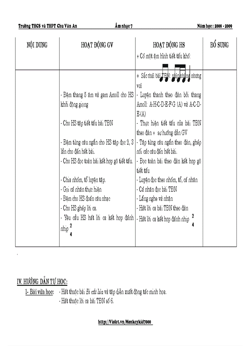 image for page Giáo án âm nhạc 7 hk ii