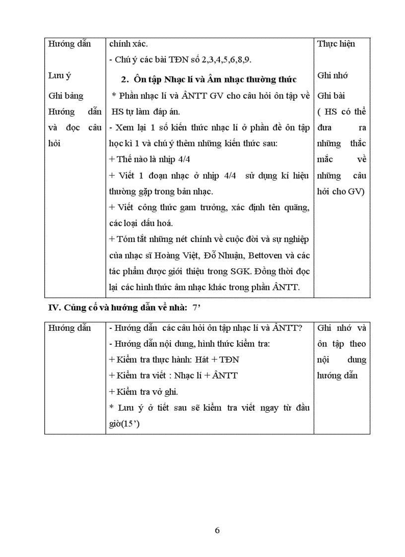 image for page Giáo án Âm Nhạc 7 Học Kỳ 2 tiết 31 33