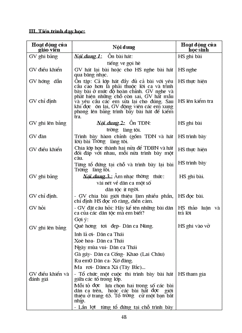 image for page Giáo án Âm nhạc 7 Mới