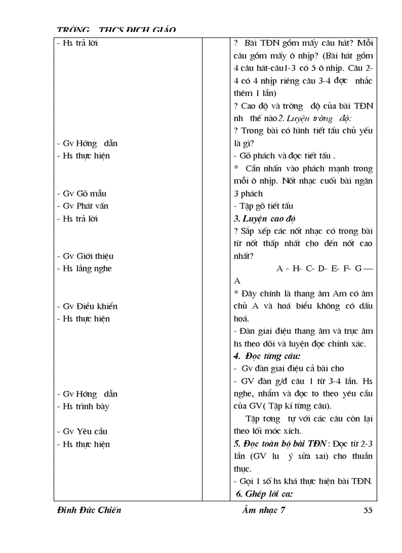 image for page Giáo án âm nhạc đầy đủ