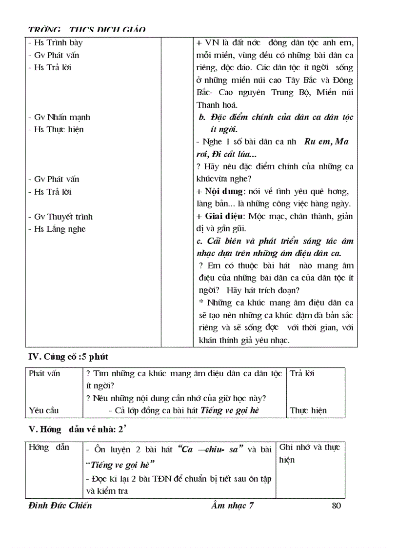 image for page Giáo án âm nhạc đầy đủ