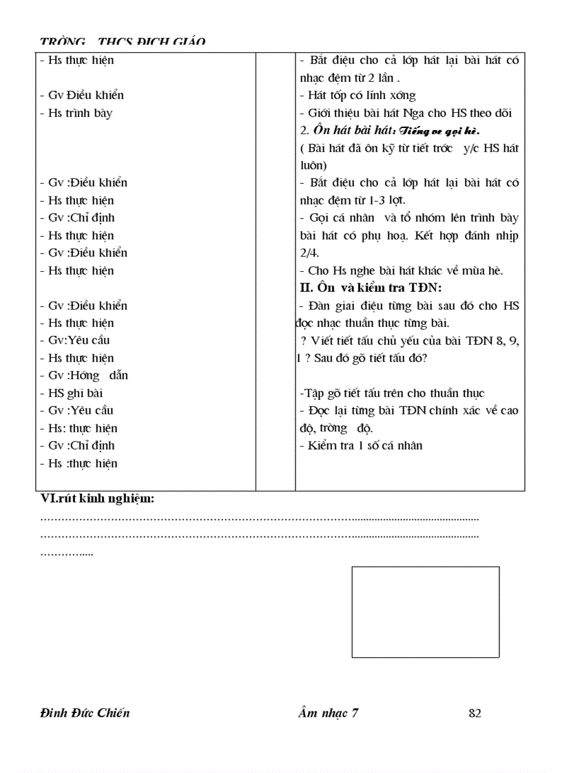 image for page Giáo án âm nhạc đầy đủ