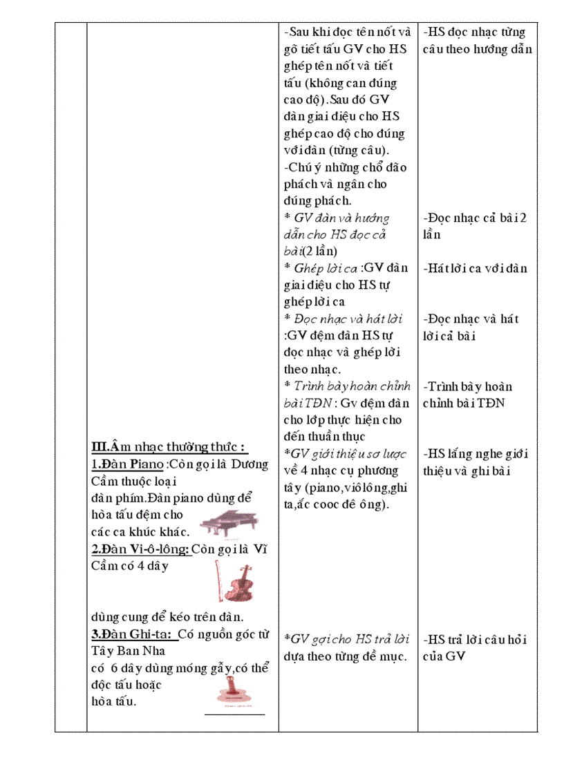 image for page Giáo án âm nhạc HKI lớp 7