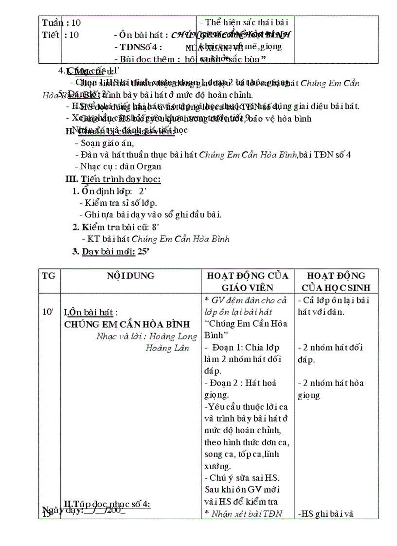 image for page Giáo án âm nhạc HKI lớp 7