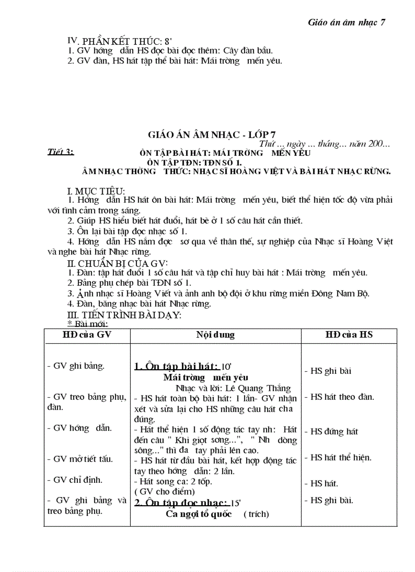 image for page Giáo án âm nhạc7 cả năm