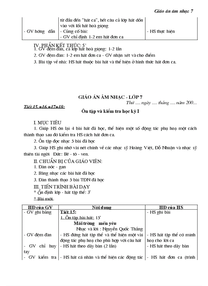 image for page Giáo án âm nhạc7 cả năm
