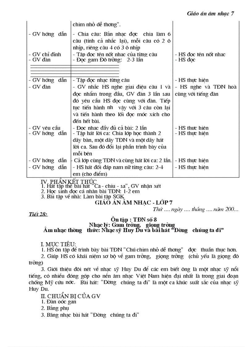 image for page Giáo án âm nhạc7 cả năm