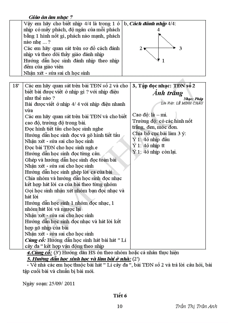 image for page Giáo án âm nhạc7 chuân kiên thức