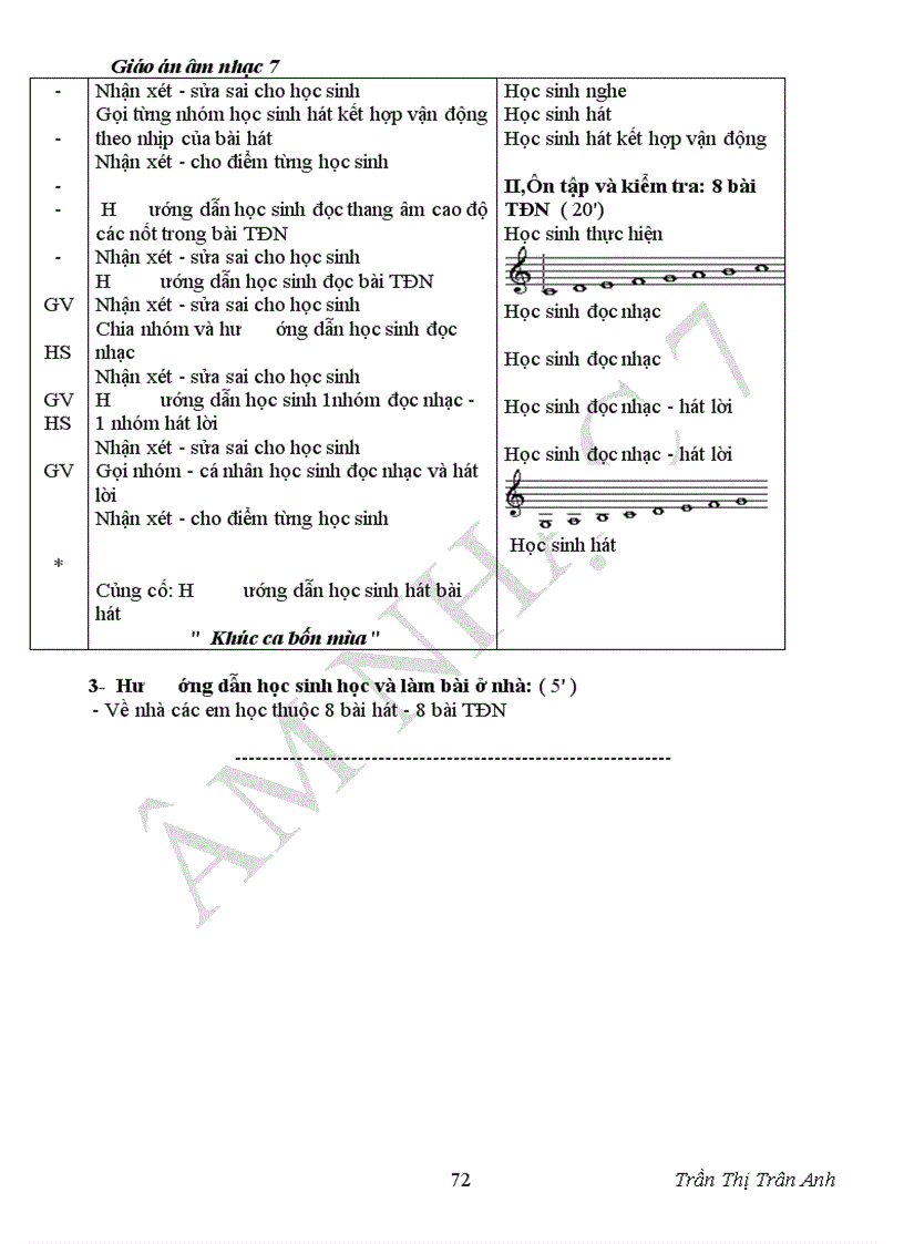 image for page Giáo án âm nhạc7 chuân kiên thức