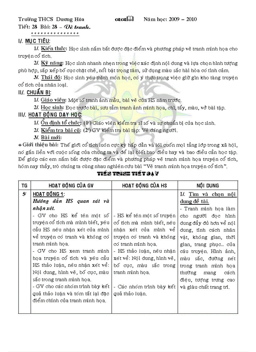 image for page Giao an mi thuat 8