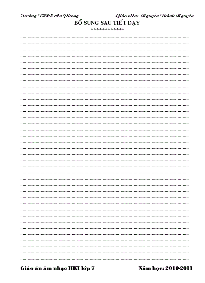 image for page Giáo án nhạc 4 cột lớp 7 HK I