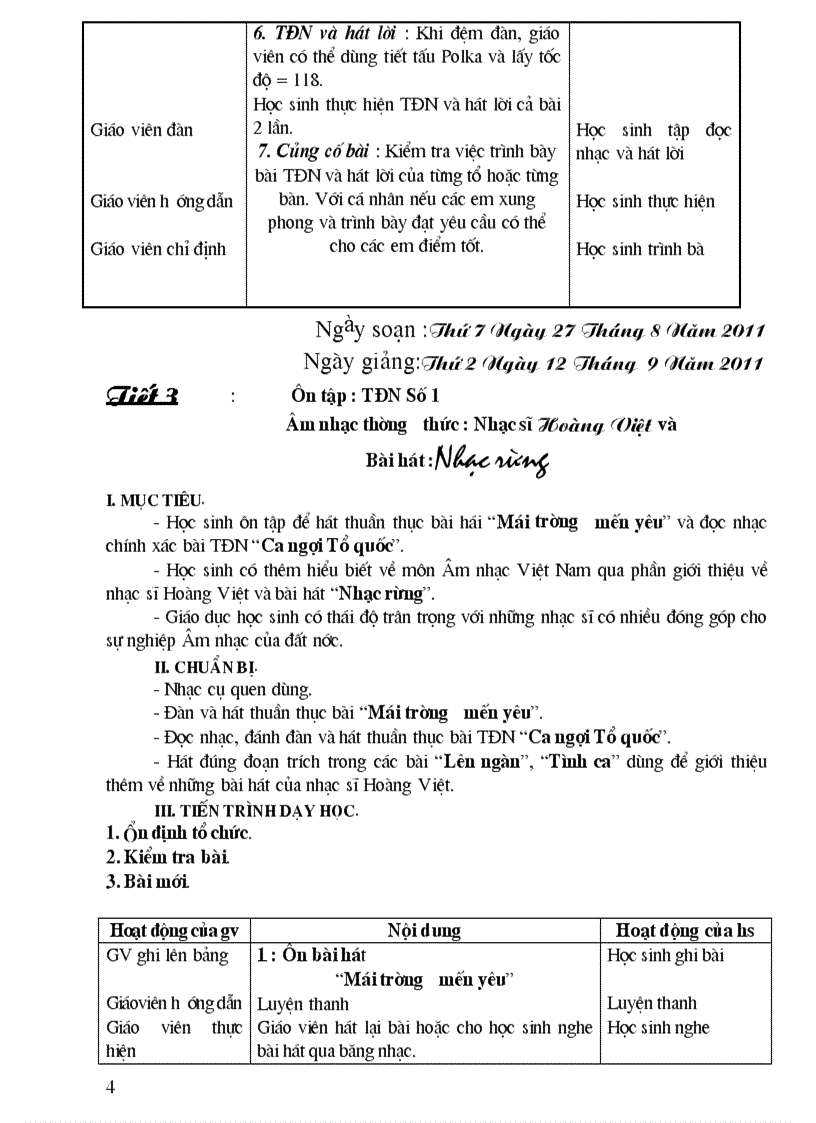 image for page Giáo án Nhạc 7 2011 2012