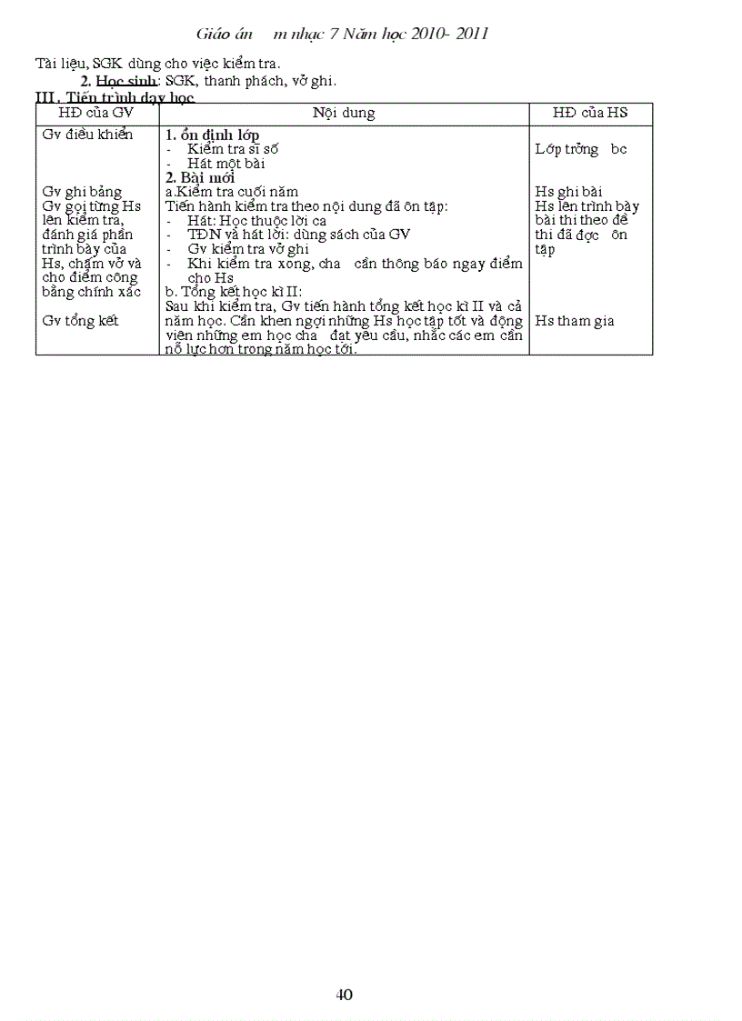 image for page Giáo án Nhạc 7 3 cột