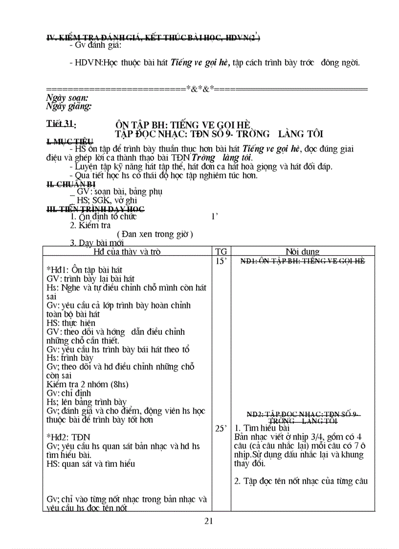 image for page Giao an Nhac7 kyII 3 cot BG