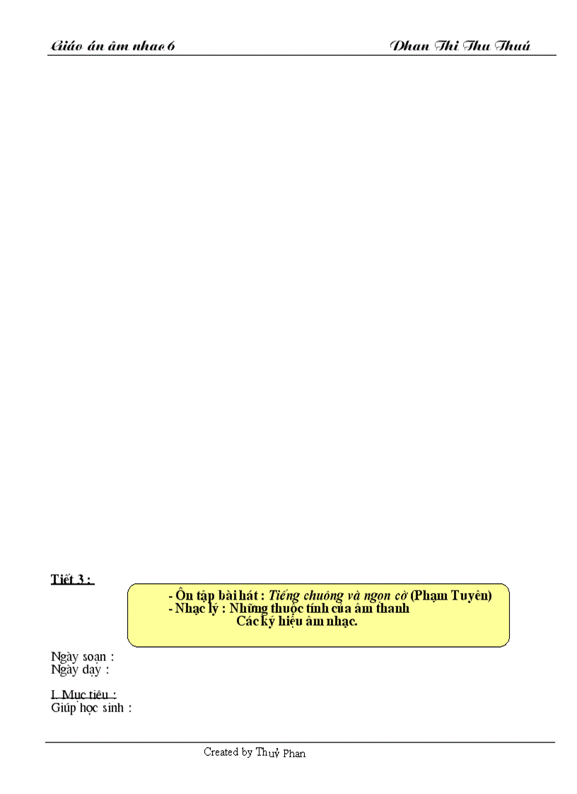 image for page Giáo án ÂM nhạc 6 1