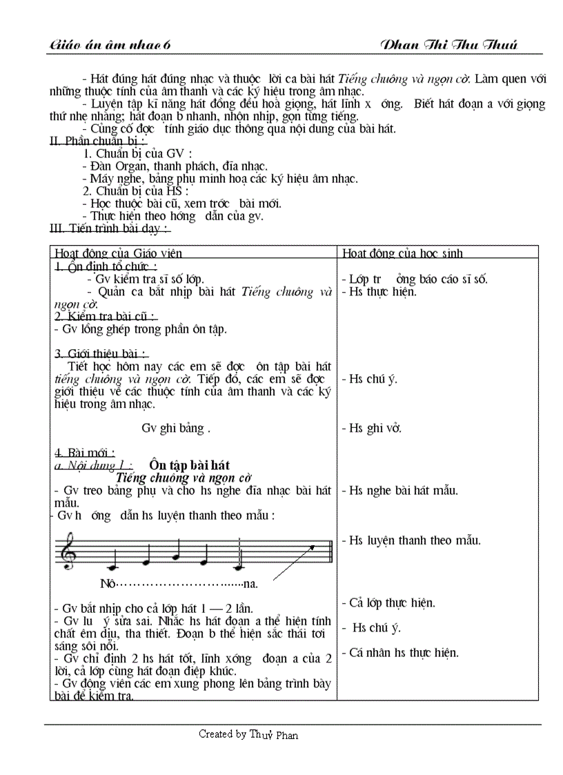 image for page Giáo án ÂM nhạc 6 1