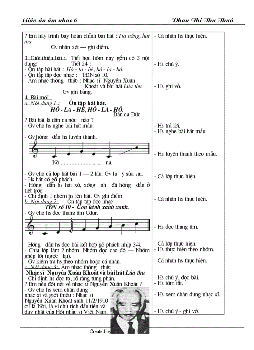 image for page Giáo án ÂM nhạc 6 1