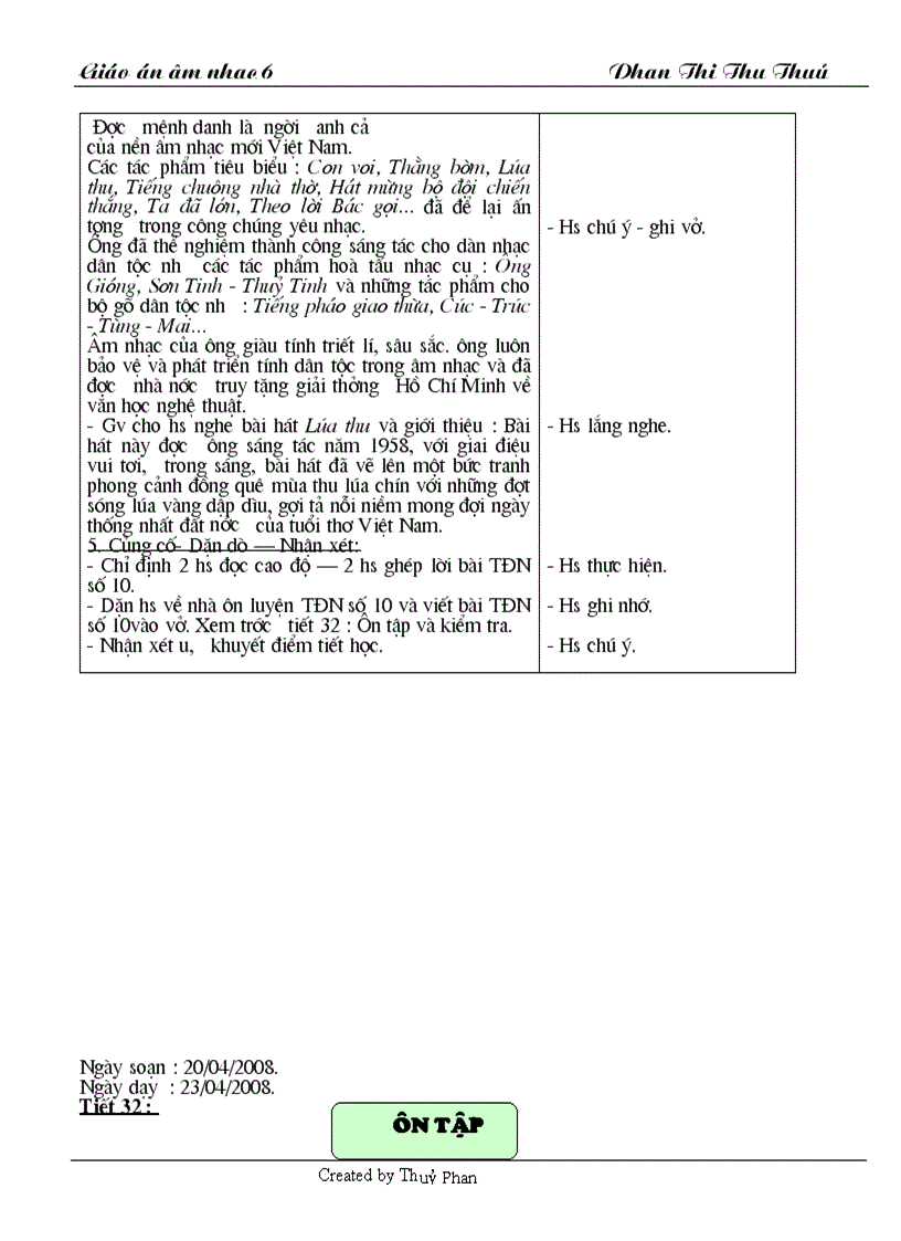 image for page Giáo án ÂM nhạc 6 1