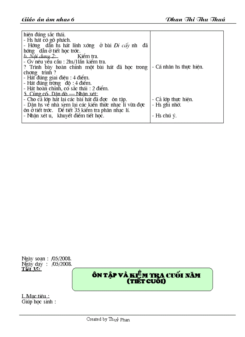 image for page Giáo án ÂM nhạc 6 1