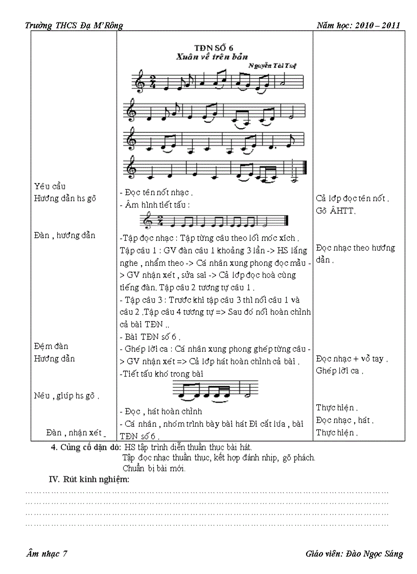 Tiết 20 lớp 7