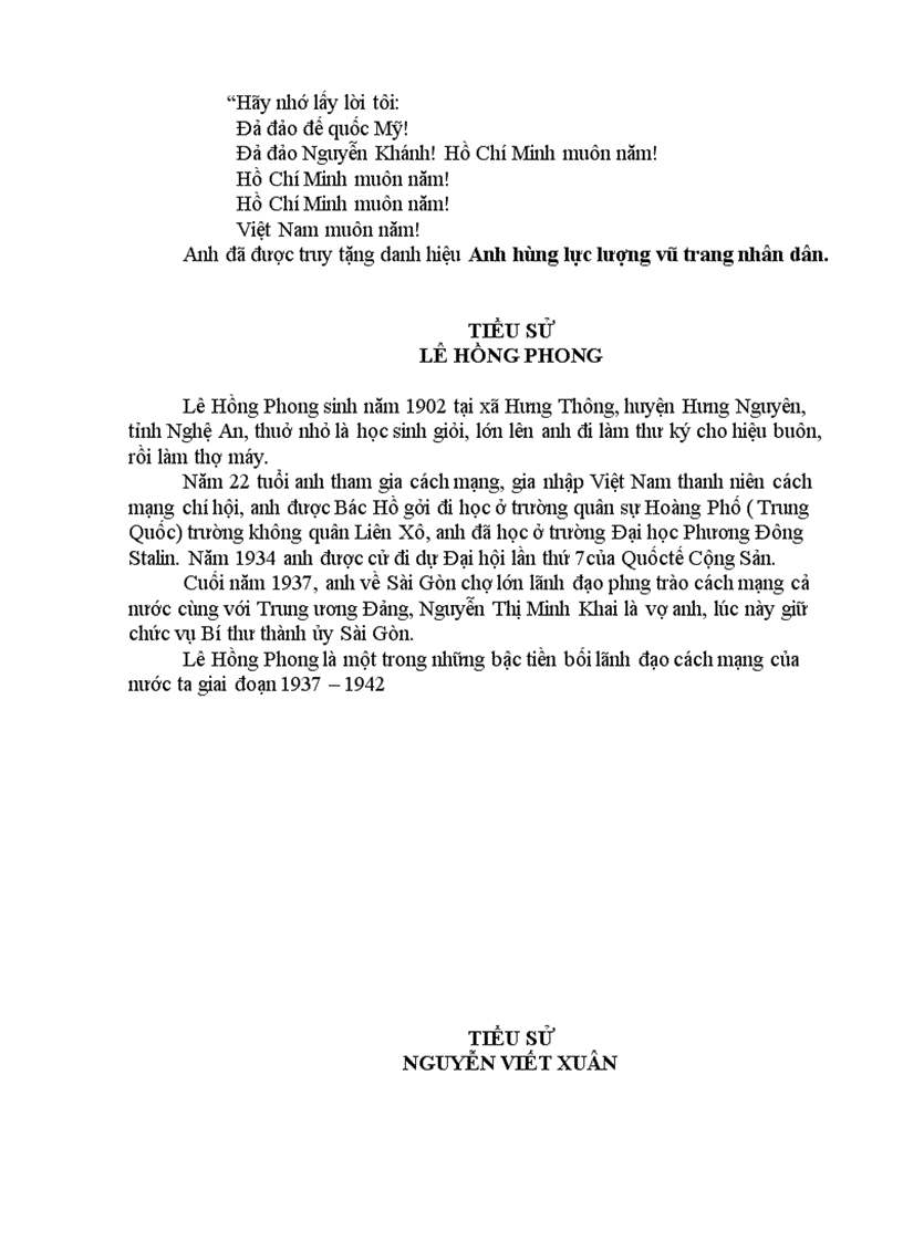 image for page Tóm tất tiểu sử các anh hùng