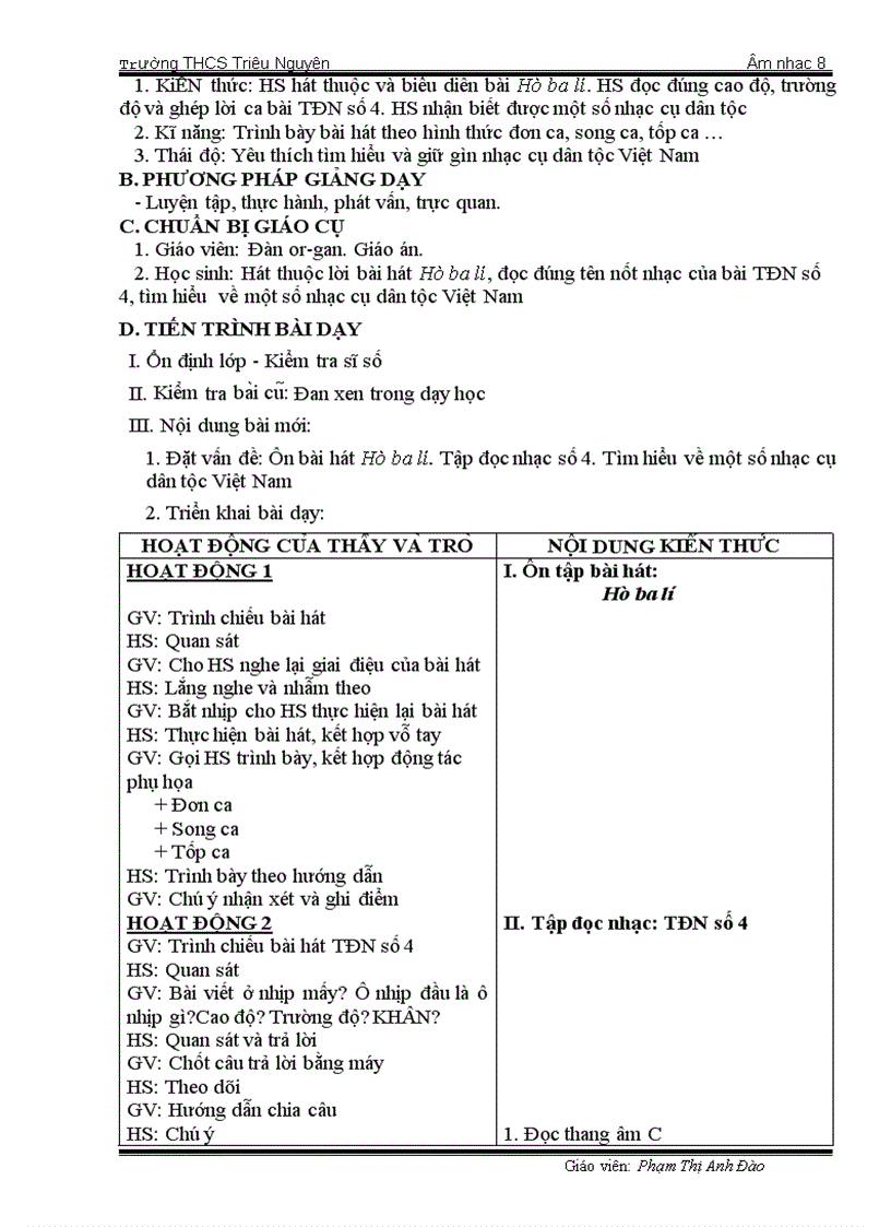 image for page Âm nhạc 8 HKI theo chuẩn KTKN