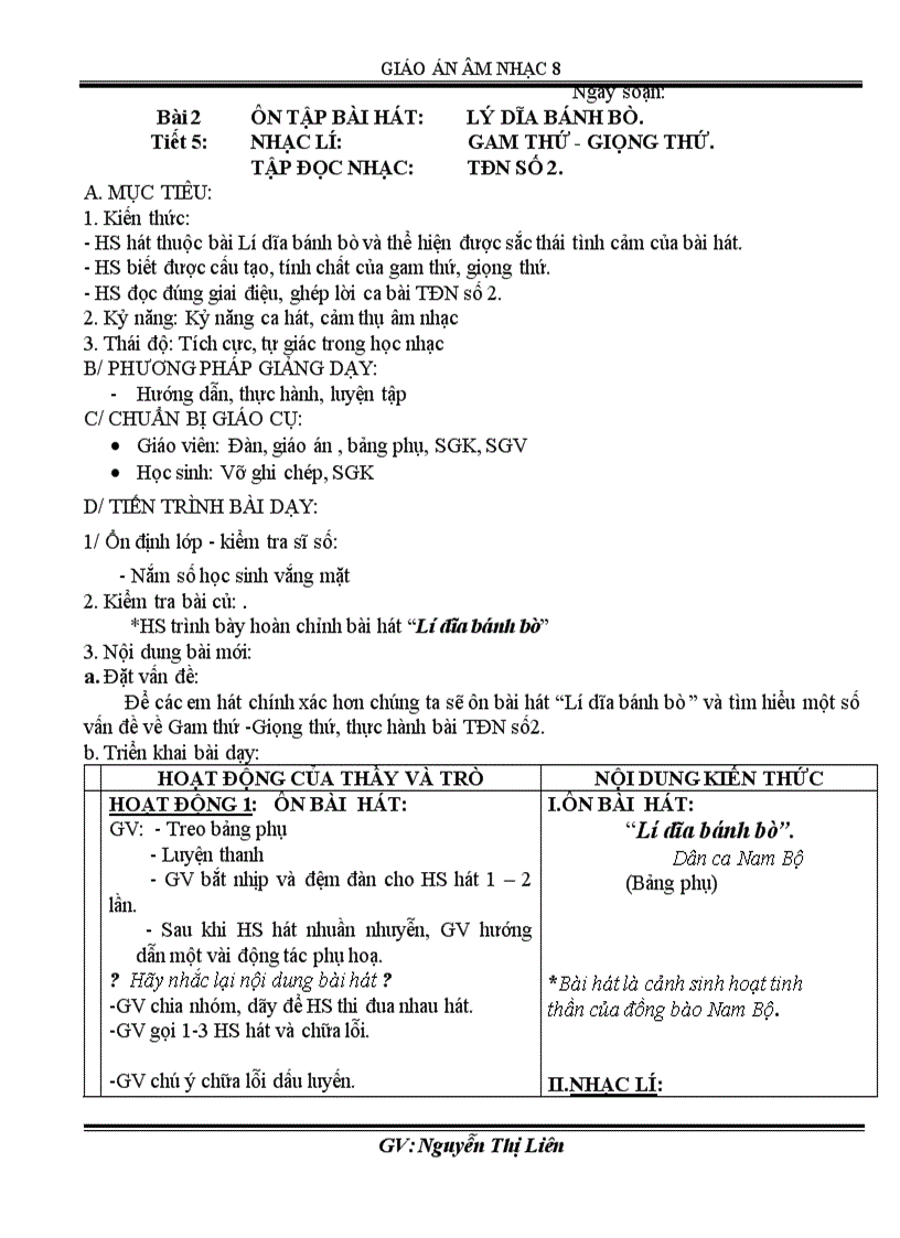 image for page Am nhac 8 theo chuan theo PPCT 2011 2012 tiết 1 19