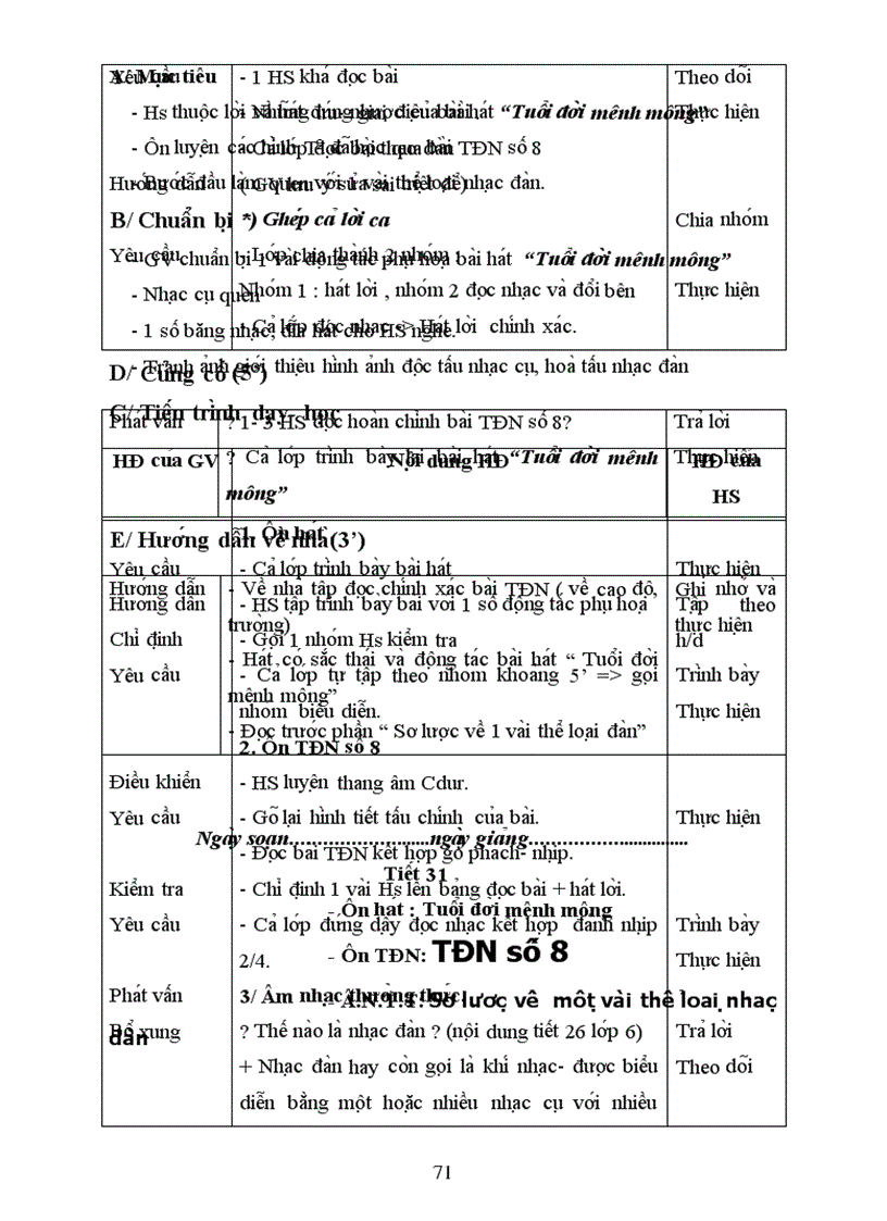 image for page Giao an am nhac 8 hay ca nam