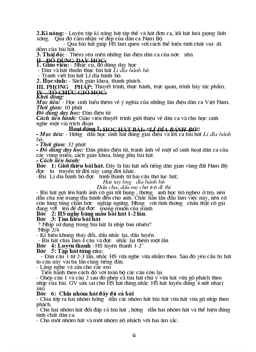 image for page Giáo án Âm nhạc 8 hay