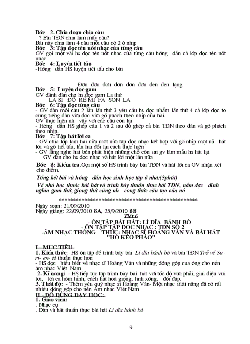 image for page Giáo án Âm nhạc 8 hay