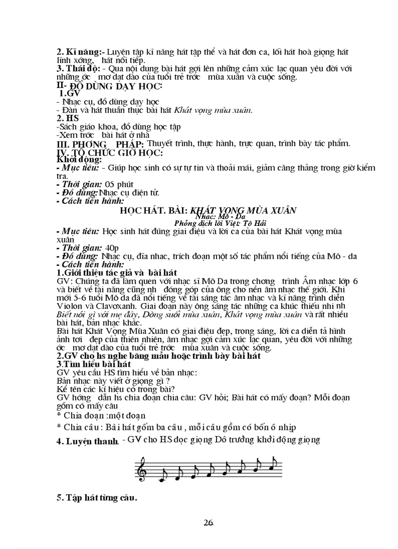 image for page Giáo án Âm nhạc 8 hay