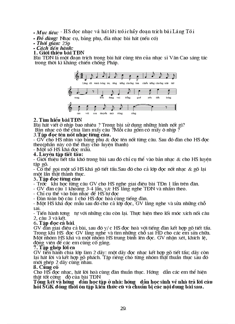 image for page Giáo án Âm nhạc 8 hay