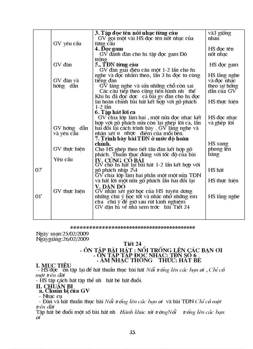 image for page Giáo án Âm nhạc 8 hay