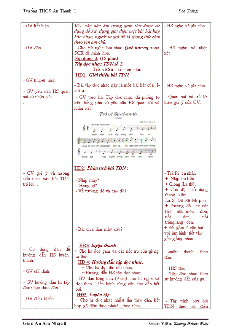 image for page Giáo án âm nhạc 8 Mới nhất đây