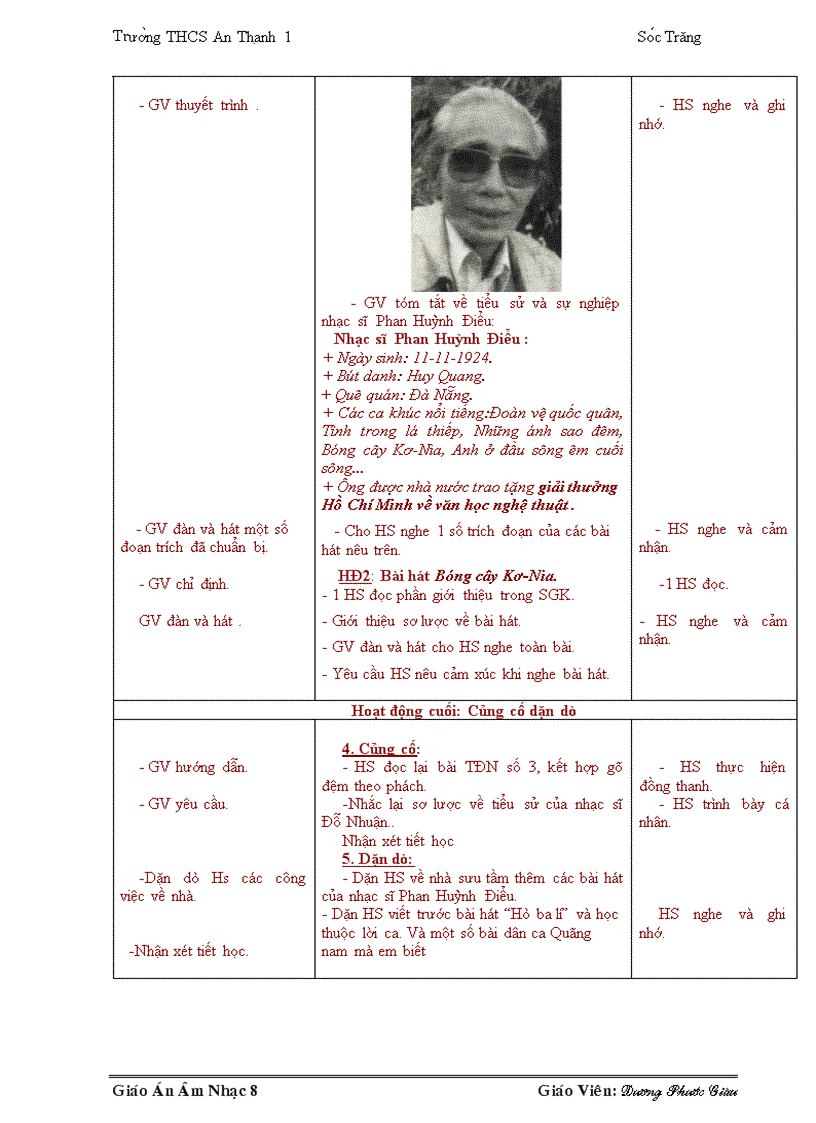 image for page Giáo án âm nhạc 8 Mới nhất đây