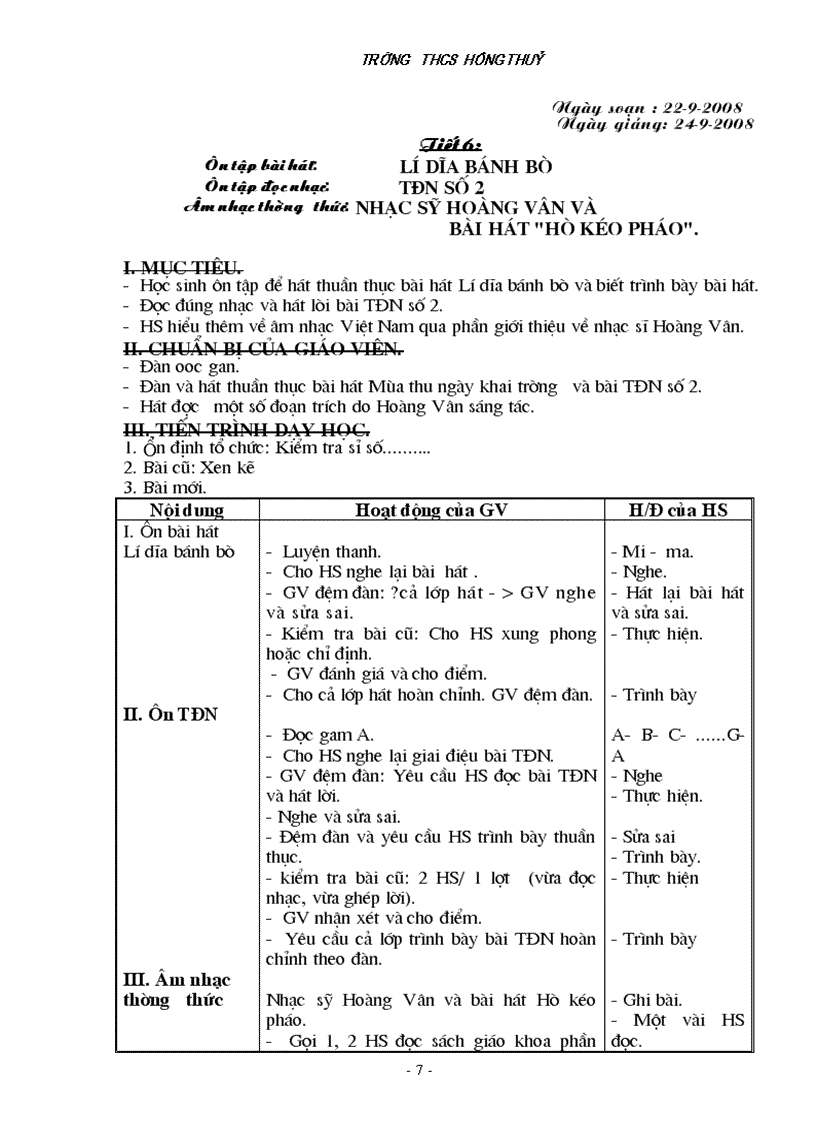 image for page Giáo án Âm nhạc 8 TK