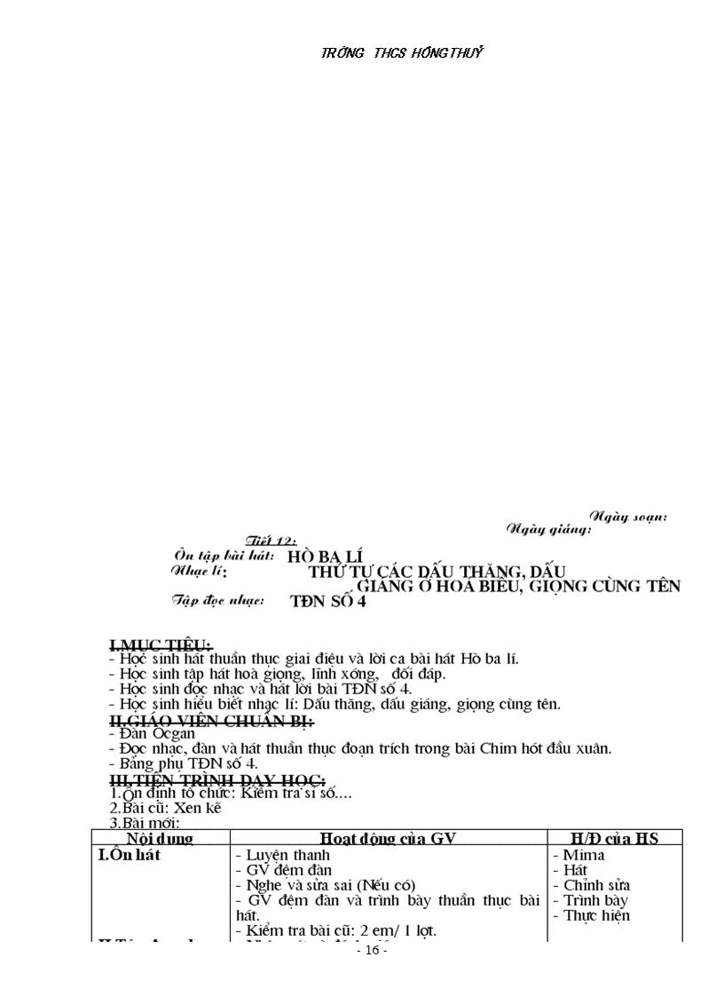 image for page Giáo án Âm nhạc 8 TK