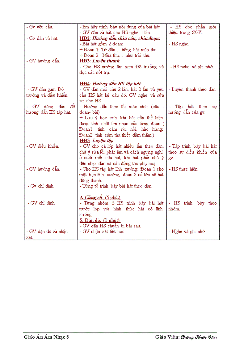 image for page Giáo án Âm nhạc 8 trọn bộ