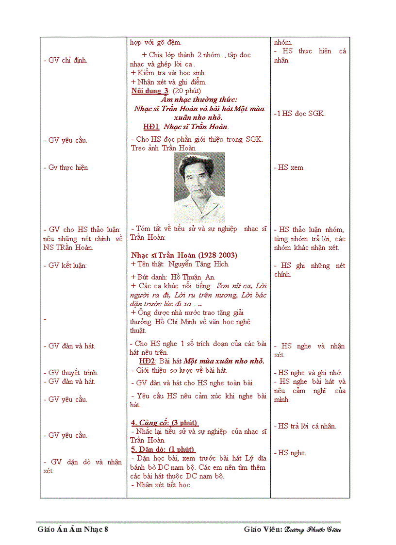 image for page Giáo án Âm nhạc 8 trọn bộ