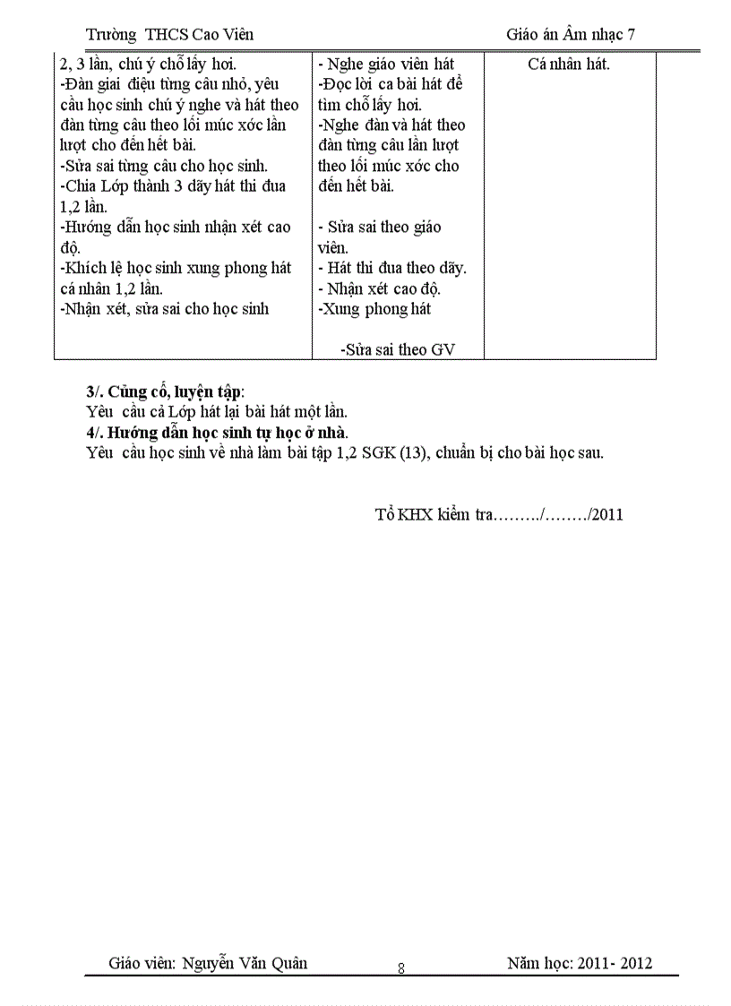 image for page Giáo án âm nhạc bài 14