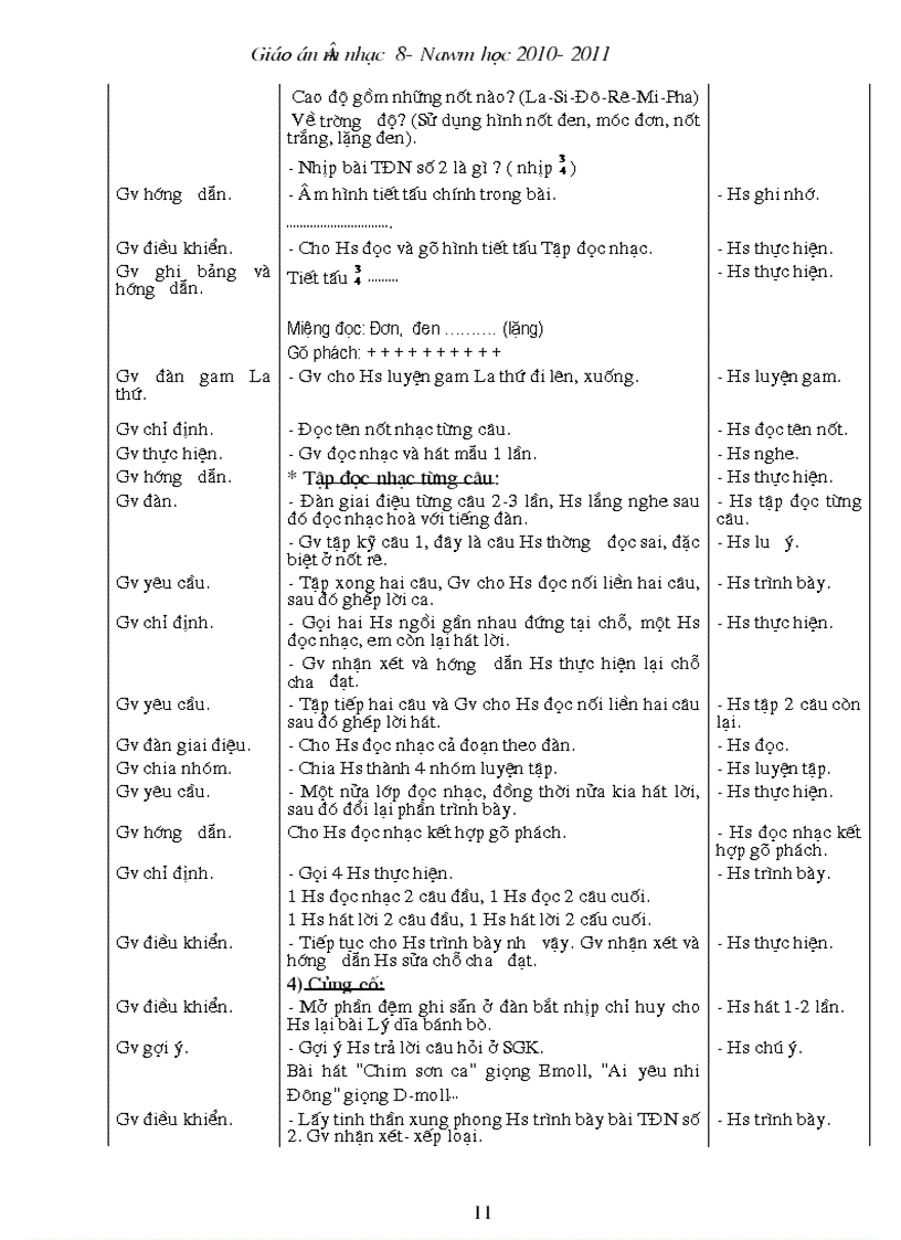 image for page Giao an âm nhac lop 8 nam 2011