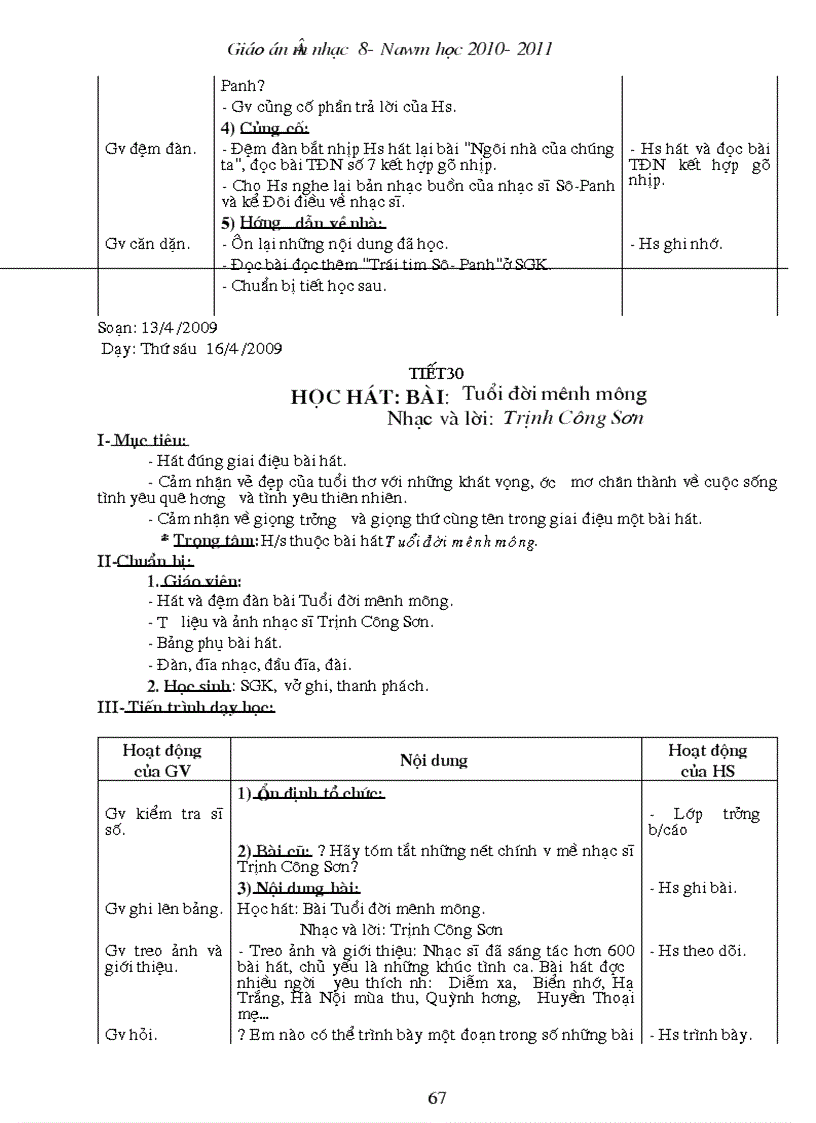 image for page Giao an âm nhac lop 8 nam 2011