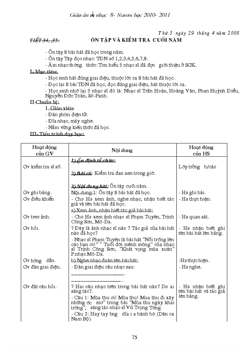 image for page Giao an âm nhac lop 8 nam 2011