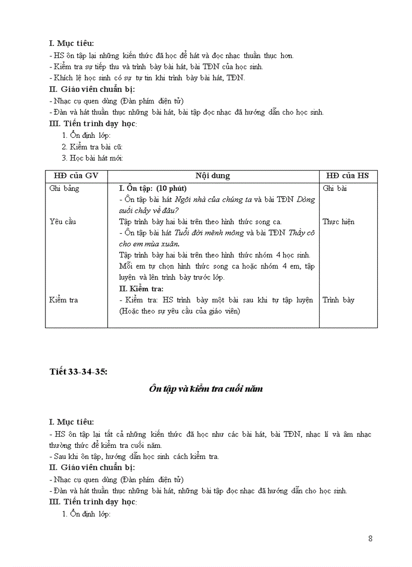 image for page Giao an âm nhac lơp 8