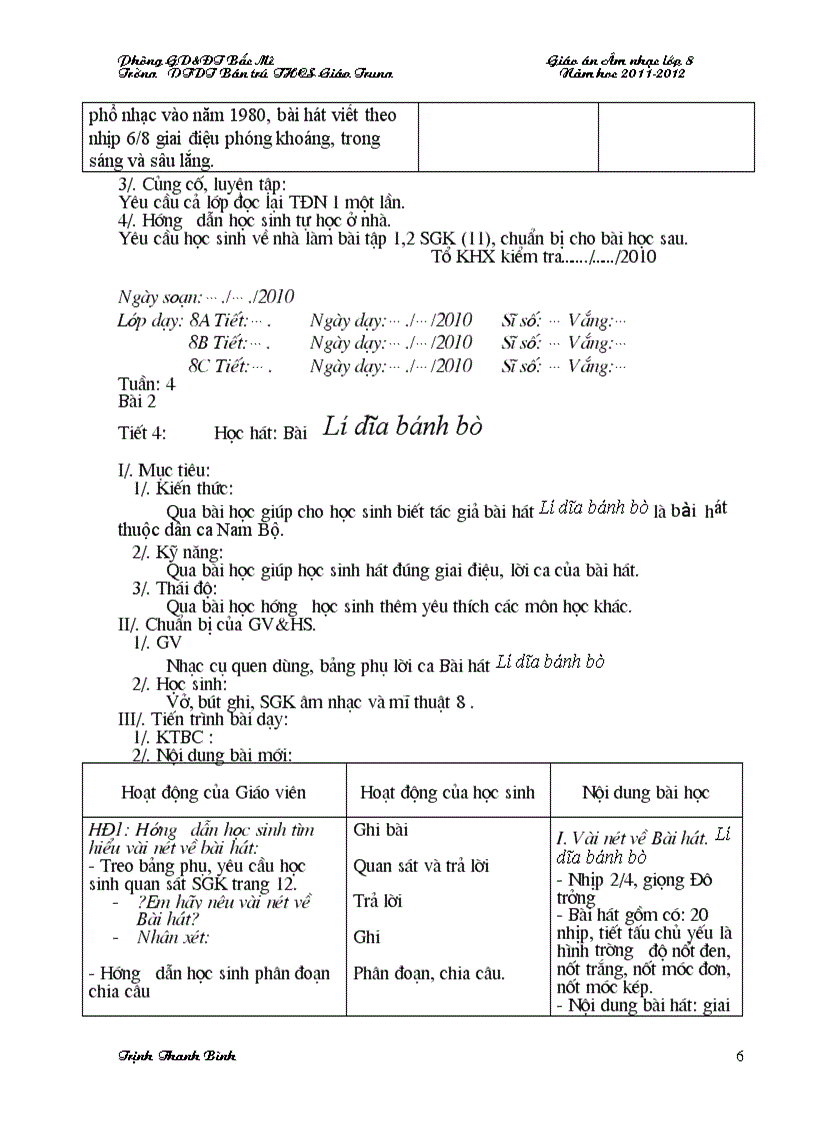 image for page Giáo án âm nhạc8 cả năm 3 cọc